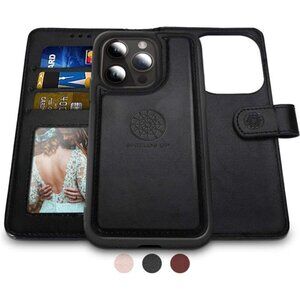 iPhone 14 Pro Max Wallet Case Magnetic Detachable Kickstand